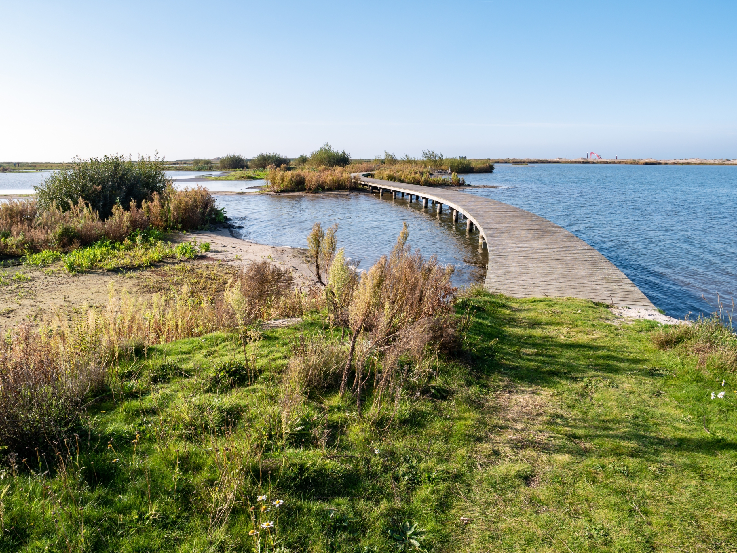 Loopbrug op de Marker Wadden